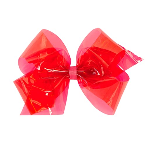 Nœud à cheveux en vinyle Wee Ones WeeSplash rose français sur pince WeeStay