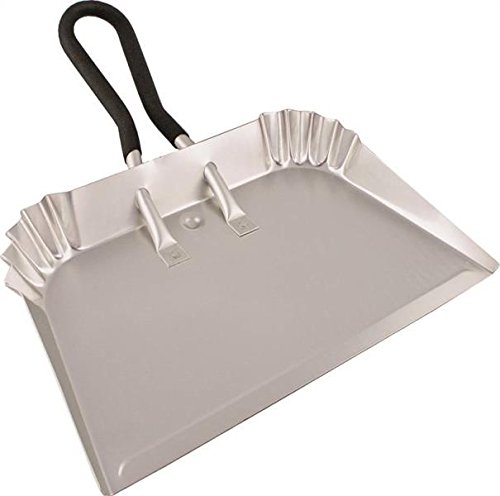 Edward Tools Extra Large Industrial Aluminum DustPan 17 - Lightweight - half the weight of steel dust pans with equal strength - For large cleanups - Rubber Loop handle for comfort/hanging (1)