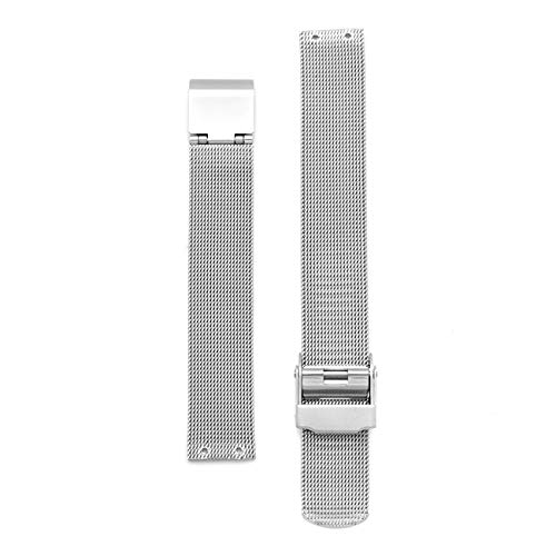 14mm Screwing Stainless Steel Watch Strap Replacement for Skagen (silver)