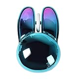 Wireless Mouse Bluetooth Cute Bunny Dual-Mode Computer Mouse Portable Small 2.4G Optical Mouse with USB Receiver Silent Blue Kawaii Rabbit Cordless Mouses for Laptop PC Computer Desktop iPad Macbook