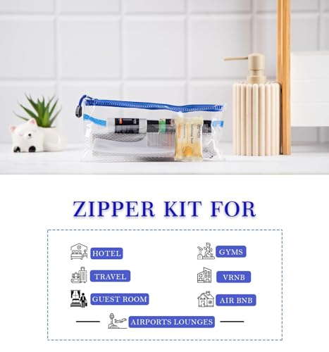 Image of Hotel Toiletries 50 Sets| Hotel Guest House Toiletries Kit | Hospital Toiletry Kits | Marriage Guest Toiletry Kit | Zipper Pouch 9 X 4 | Pack Of 50