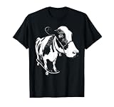 Cow On Skateboard Skating Skateboarding Funny Animal Meme T-Shirt