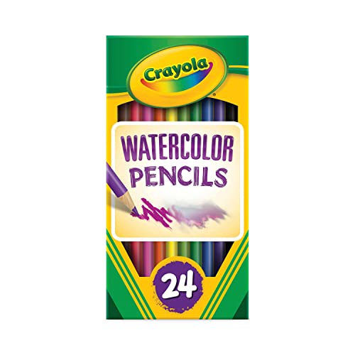 Crayons aquarelle 3.3 mm 2B lot 24 couleurs assorties dessin