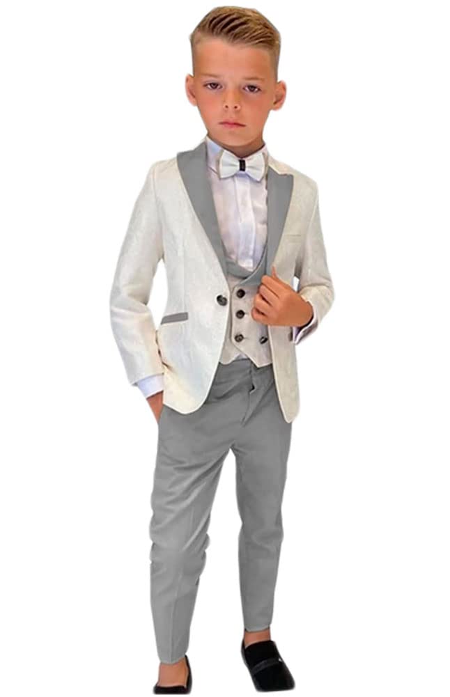 Set di abiti per ragazzi 3 pezzi abiti per ragazzo pantaloni set di abiti da sposa pagina ragazzo partito Prom abito formale