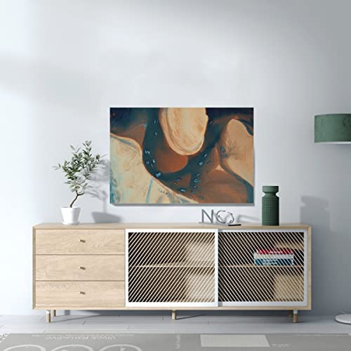 Tableau plage de sable fin et bateaux pour un intérieur apaisant