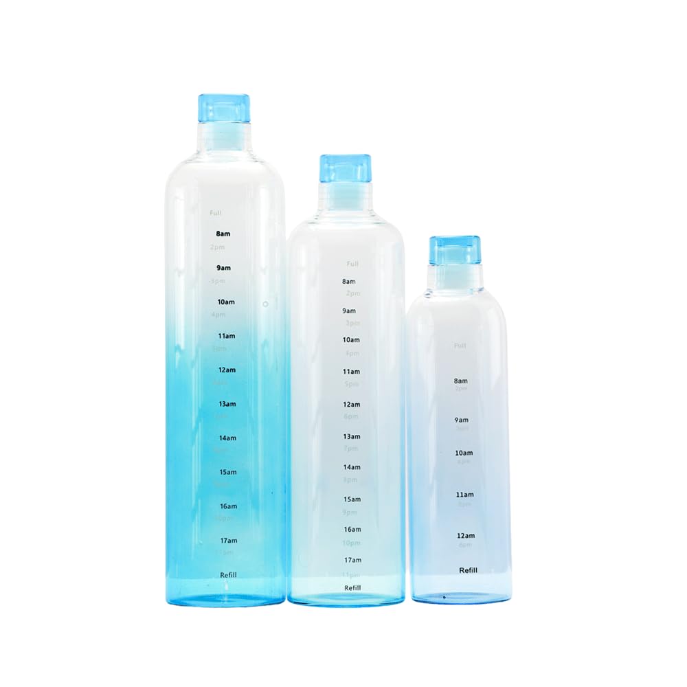 OceanFade Pack of 3 (1200ml, 1000ml, 500ml) - Premium Glass Water Bottle set-image-23