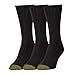 Gold Toe Women's Ultra Soft Verona Crew Sock 3-Pack, Black, 9-11