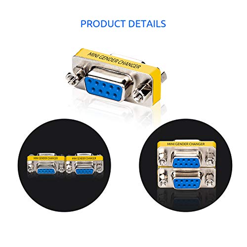 Linkstable Drivergenius Rd232F2F Db9 Serial Rs232 Com Gender Changer - For Usb To Rs232 Serial Cable Adapter (Female/Female) #TOP1