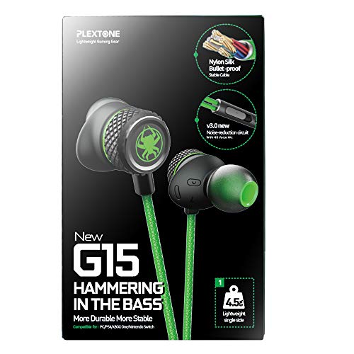 Image of G15 in Ear Wired Gaming Earphones with Mic, Noise Cancelling Gaming Earphone, Stereo Bass and HD Sound Quality Gaming Headphone, All Device Support (Red)