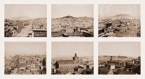 Photographie d'art de San Francisco 1855 Watkins Carleton en 6 parties