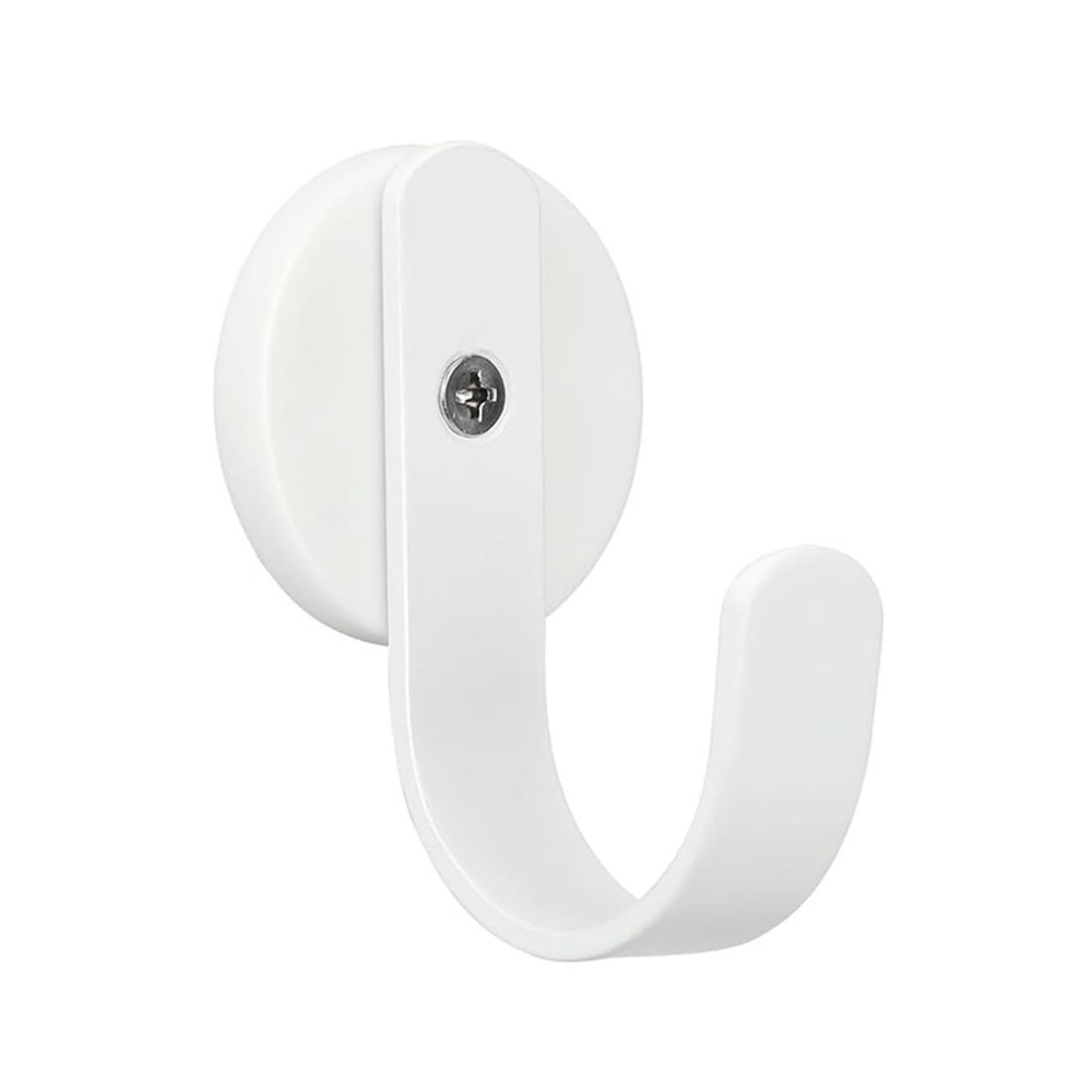 Msioytog Multipurpose Elegant White Hook for Household Storage Solution on Various Sturdy Metal Surfaces Daily Use ABS Iron Magnets Hook