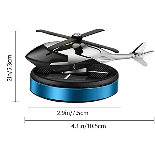 Image of Helicopter Car Air Freshener Rotating Solar Car Freshener Airplane Car Perfume