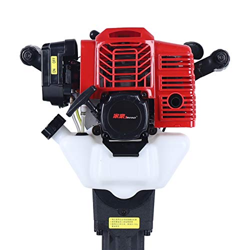 DYRABREST 52CC 2 Stroke Garden Tree Digger Hand-held Gas Powered Sapling Tree Planting Shovel Rock Drilling Tool Post Hole Digger Portable Gasoline Excavator Garden Digging Machine