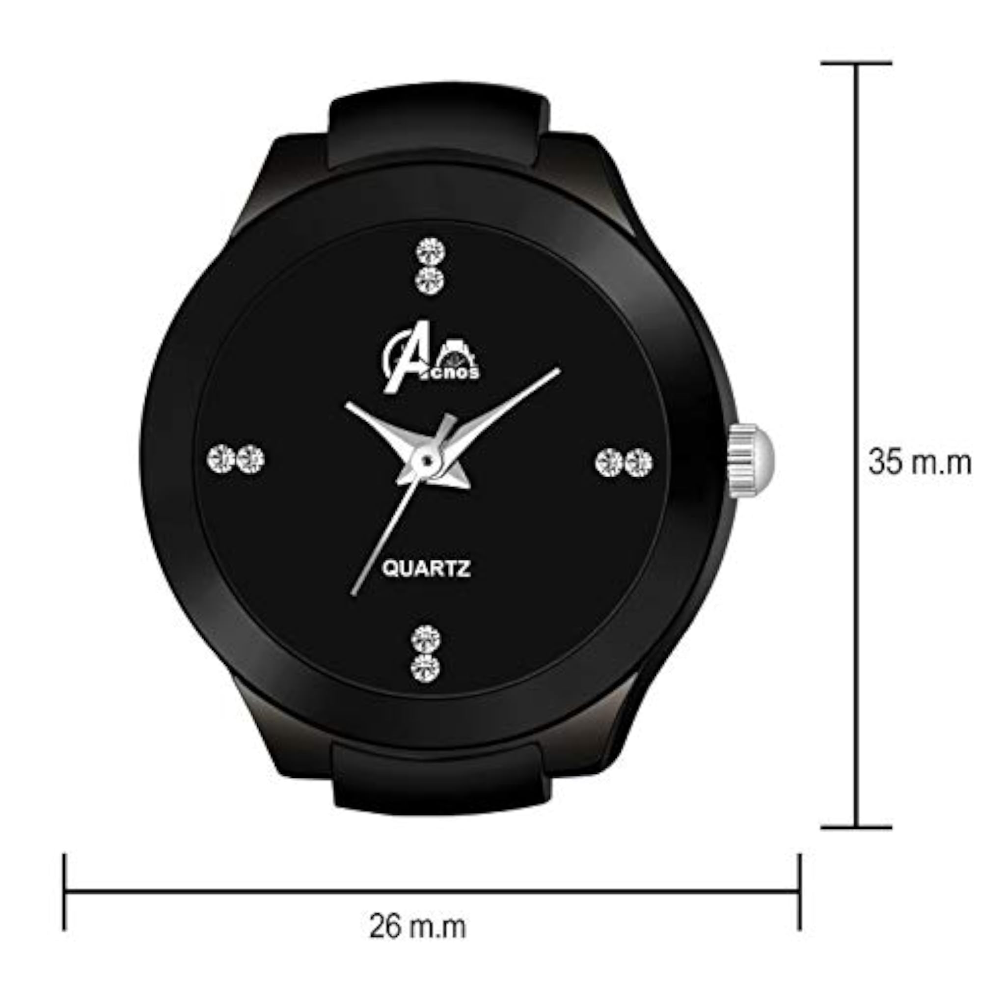 Women's Premium Quality Analogue Black Watch, Pack of 1