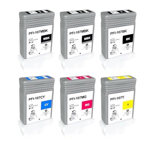 PFI107 cartouches encre avec puces récentes pour iPF680 iPF780 tracés nets