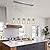 Kitchen Island Lighting, Pendant Lighting for Dining Room Kitchen Island Lighting Farmhouse Chandelier, 5 Light Hanging Linear Chandelier Brushed Nickel Pendant Lights with Clear Glass Shades