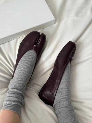 Women's Tabi Ballet Flats Vintage Wide Width Split Toe Shoes Mary Jane Flats Comfort Dressy Casual Work Shoes 20252