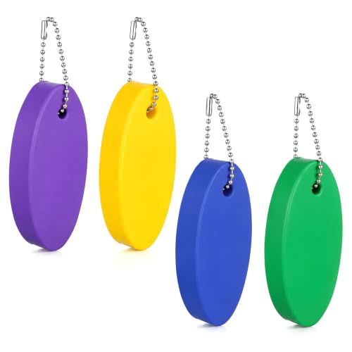 Image of Floating Keychain for Boat Keys, 4 Pack Waterproof Key Rings Pendant