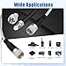 Ullnosoo CB Coax Cable 6ft, CB Radio Antenna Cable RG8X Coaxial Cable with PL-259 Male to FME Female/ PL259 Male Connector, Low Loss for HAM Radio, VHF Radio, Marine Antenna, SWR Meter