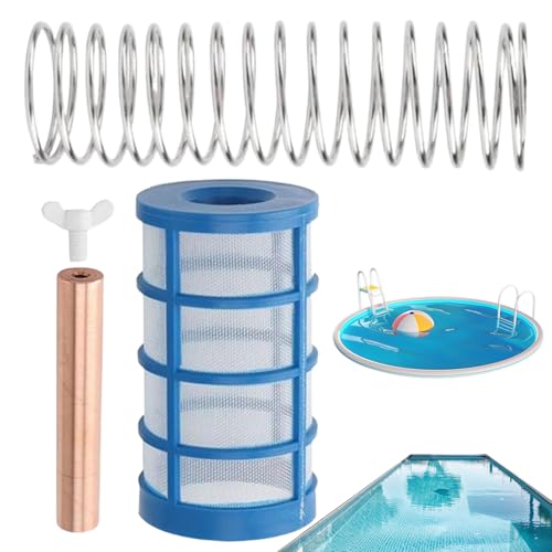 Recambio De Ánodo De Cobre | Ánodo De Cobre Solar para Limpiador Flotante De Piscinas - Incluye Rejilla Y Tornillo De Fijación, Componentes para Spas De Agua Dulce Y Salada