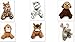 Playscene Suede Jungle/Zoo Animals, Assorted Suede Plush Jungle Animals (12 Piece Set)