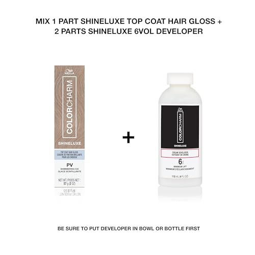 Image of COLORCHARM ShineLuxe Hair Gloss Collection | Hair Color & Cream Developer | Restores Color Vibrancy & Adds Shine with Smooth, Conditioned Results | Vegan Formula & Free of Ammonia
