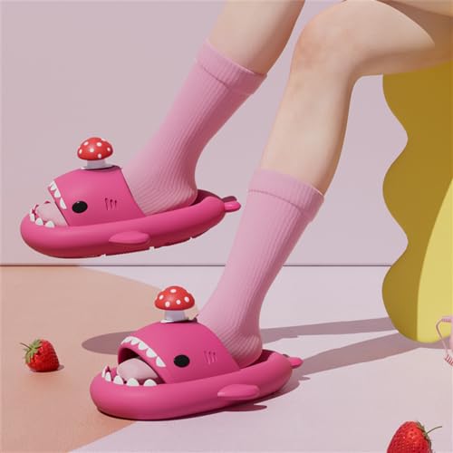 Mushroom Shark Slides, Unisex Shark Slides, Shark Slides Adult, Cloudy Shark Slides For Men And Women2