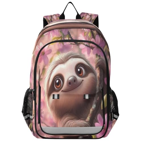 Sac à dos ordinateur lycéen au motif paresseux et cerises pour les trajets quotidiens