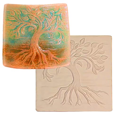 Small Tree of LifeGlass Texture Fusing Kiln Mold 7