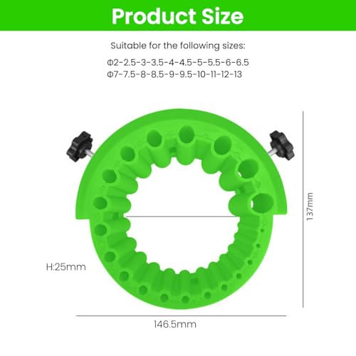 Image of Serplex Multi Drill Bits Sharpener Attachment Tool for Electric Disc Cutter | Angle Grinder Attachment for Sharpening Drill Bits, 20-Slot Design, Drill Bits Sharpening Tool for 2-13mm Dia Drill Bits