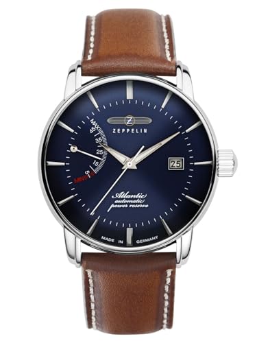 Zeppelin Atlantic Reloj para Hombre Analógico de Automático con Brazalete de Piel de Vaca 8462 3