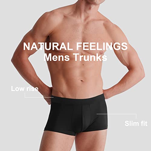 Natural Feelings Mens Underwear Boxer Briefs Pouch Trunks Underwear for Men 1.5" No Fly Boxer Trunks 4-Pack2