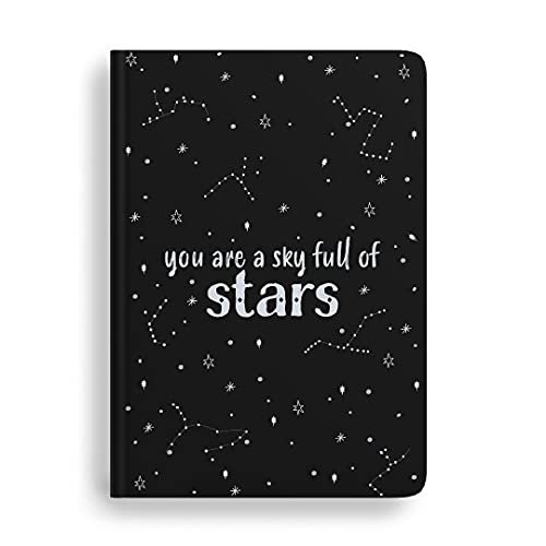 Image of Factor Notes Hardbound Notebook: 100 GSM Ivory Shade Paper, Lay-Flat Journal Diary, 3 Bookmarks, Inner Pocket, A5 Size, 200 Pages (A Sky Full of Stars - Dot Grid)