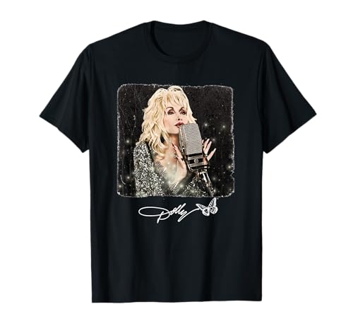 Dolly Parton Unisex Black Crew Neck T-Shirt - Small - Classic Fit - Short Sleeve - Cotton 60% Polyester 40% - Novelty T-Shirt - Women's Casual Shirt