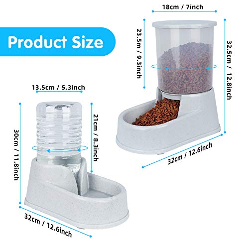 Noodoky Automatic Cat feeders and 2.5L Waterer, Auto Gravity Water and Food Dispenser for Small Medium Cat Dog, Pet… - Image 2