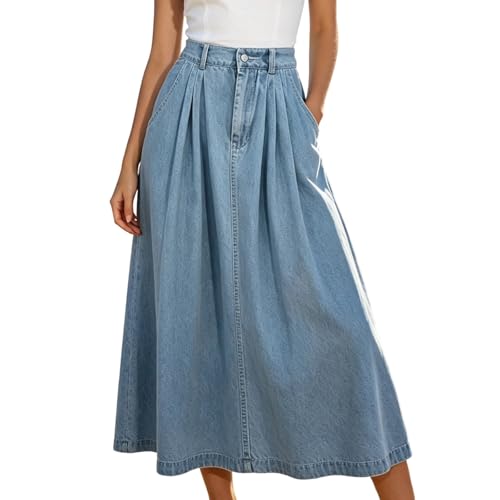 Jupe longue tulle et denim : le style bohème mi-long plissé