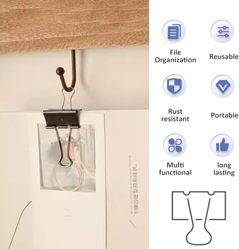 150 Pcs Black Small Binder Clips, 0.75 Inch Mini Binder Clips - 19mm Metal Clips Office Supplies for Organizing Documents and Papers image 6