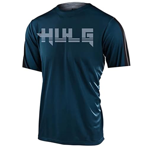 HULG Maillot Ciclismo Hombre Verano Maillot Bicicleta Montaña Bike MTB Camiseta con Mangas Cortas -para MTB Bicicleta De Carretera/Multideporte/Fitness (L,style-13)
