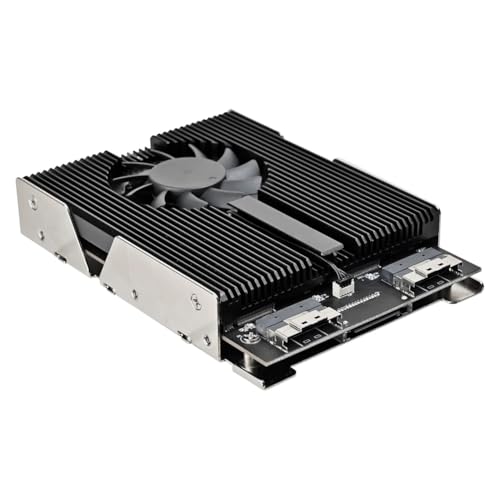 Hoomyew 3.5 "SSD4X PCIE NVME M.2 SSDX4 ADAPTER 60mmt@ 15pin LED PCLE 4.0 64GBPST|[g