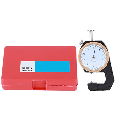 Calibrador de espesor Preciso 0-10mm, negro, herramienta portátil de medición con dial transparente y duradero para medición de espesor de pared/acero miniatura 1
