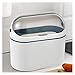 Kosz na śmieci z pokrywką Kosz na śmieci na biurko Mały blat biurowy Kosz na śmieci Montowany mały kosz na śmieci do samochodu kempingowego (kolor: niebieski) (biały)
