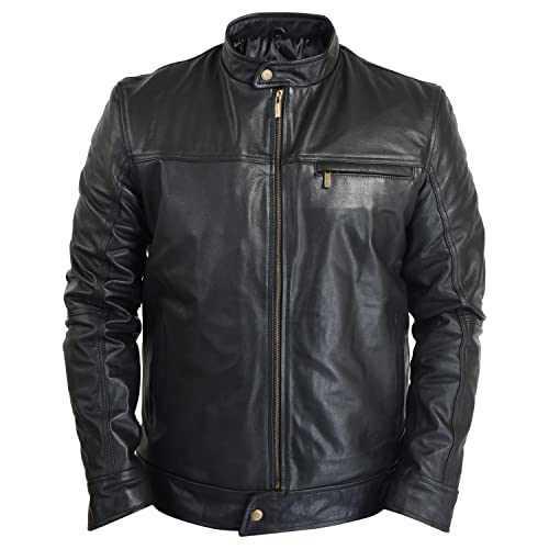 Image of Body Guard Men's Black Genuine Leather Jacket (M)