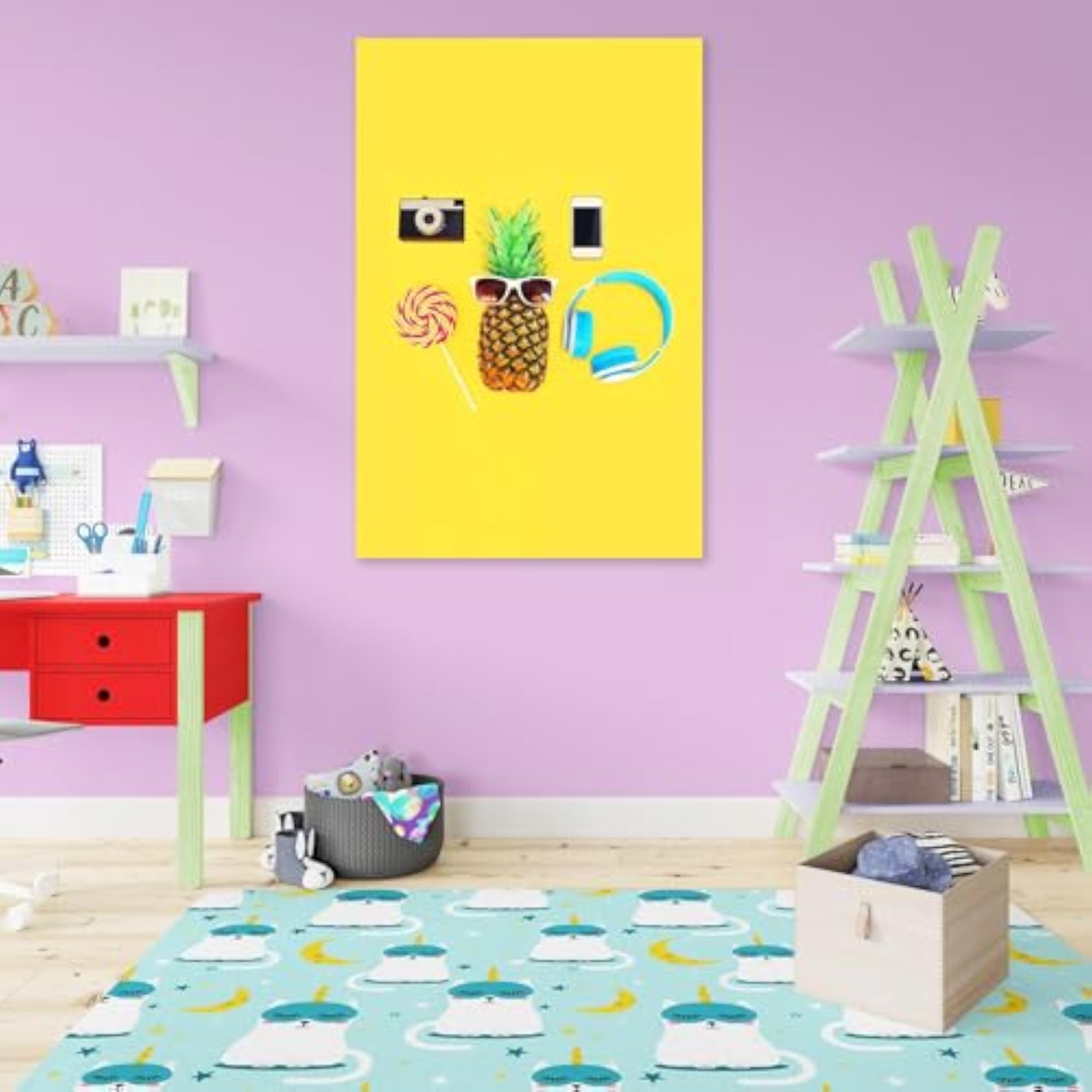 Pineapple with Sunglasses D2 Peel & Stick Vinyl Wall Sticker