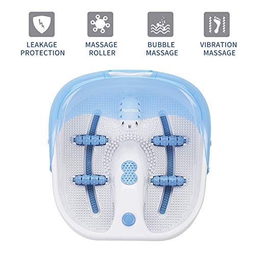 Foot & Pedicure Spa with Vibration and Heat，4 Spa Rollers Massage Modes，Soak Your Feet