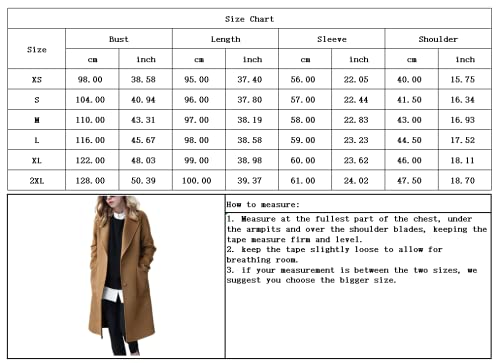 Chouyatou Women's Winter Hidden Single Breasted Long Wool Coat Formal Office Wool Overcoat (Large, Black) #TOP4