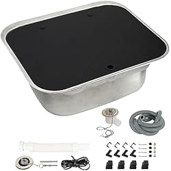 Fregadero Caravana Con Tapa Fregadero Para RV Con Tapa, Fregadero Plegable Para Barcos, Fregadero De Acero Inoxidable Con Tapa, Fregadero De Cocina Para RV Al Aire Libre Con Tapa, Fregadero Para Caravana, Furgoneta, Camper, Para