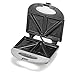 ZENITH Electric Indoor Sandwich Grill Maker with Zera Non-Stick Grilling Plates, Countertop Bread Toaster Easy Storage & Clean Perfect for Breakfast Grilled Cheese Egg Steak, Platinum Silver (77093)