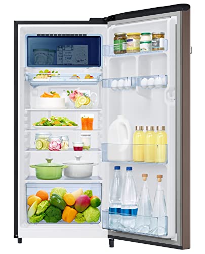Image of Samsung 215L 4 Star Inverter Direct-Cool Single Door Digi-Touch Refrigerator (RR23C2E24DX /HL,Luxe Brown)