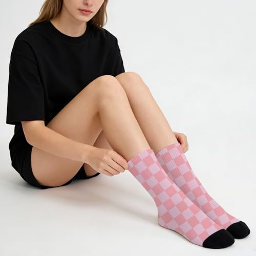 Image of Checkered Socks, Cute Socks for Women for Travel, Running, Daily
