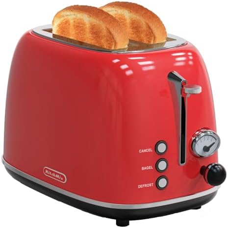 Toaster 2 slice,Retro Stainless Steel Toaster with 6 Settings, 1....